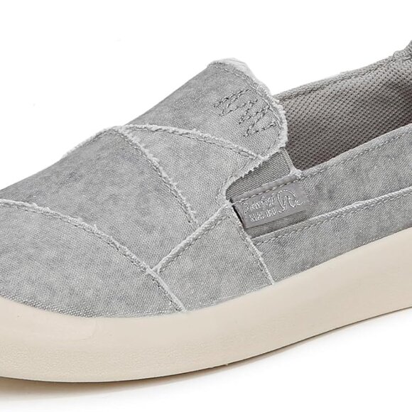 Women's Canvas Sneaker 8.5 Vegan Slip-On Casual Shoe Synthetic Rubber Sole - Picture 1 of 9